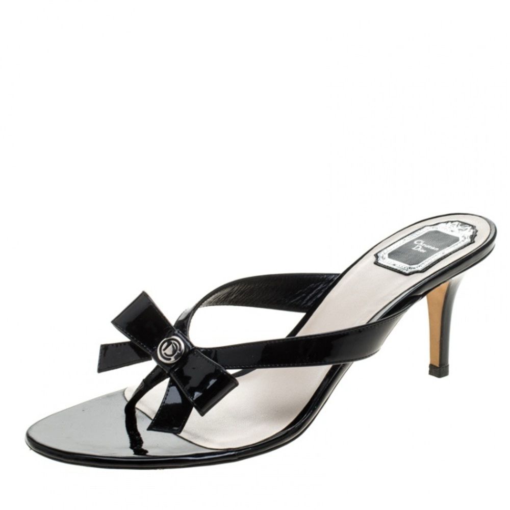 Dior Patent Leather Bow Sandals